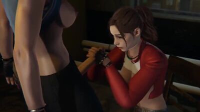 Futa Resident Evil - Claire Redfield gets creampied by Jill Valentine - 3D Porn