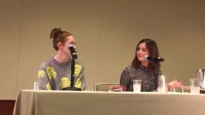Jenna Coleman and Karen Gillan panel at the Boston Comic Con