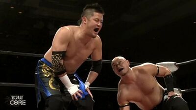 Daichi Hashimoto & Hideyoshi Kamitani [c] vs Kazumi Kikuta & Yuko Miyamoto (BJW - 16.04.2022)