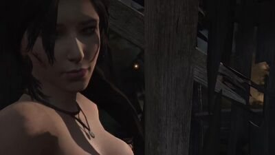 Tomb Raider — Lara Croft — Nude Mod — All QTEs & Ending Cutscene [R18+]