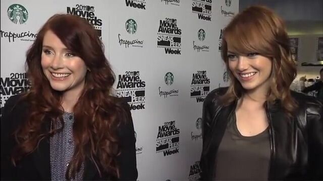 Bryce Dallas Howard and Emma Stone on The Help
