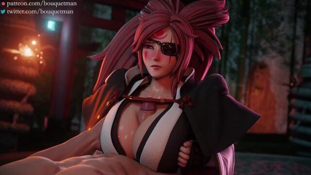 [Bouquetman] - Baiken Guilty Gear titfuck clothed 1080p