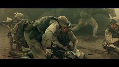 Чёрный ястреб 2001 - отрывок, падение с высоты