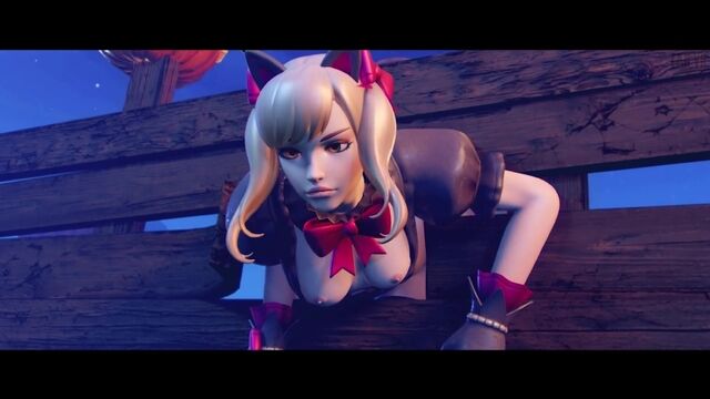 Черную кошку D.VA трахнули Overwatch порно анимация хентай 18+ porno animation anime hentai 18+