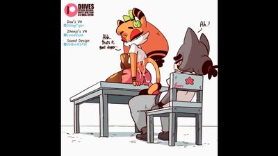 2d Yiff by Diives Yiff Straight Furry Porn Sex E621 FYE tiger masturbates wolf dog cock Femdom