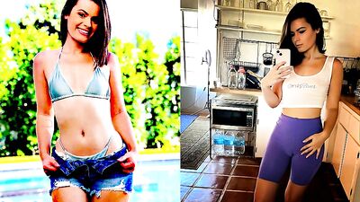 My stepsister is a slut and I spied on her to fuck - Dharma Jones