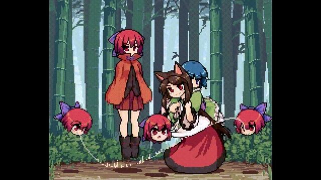 Sekibanki | Touhou Project | Anime | Imaizumi Kagerou | Wakasagihime | anime gif | isu is88 | Tewi Inaba | Pixel Gif | Pixel Art