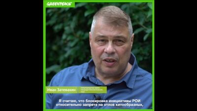 Иван Затевахин об отлове китообразных и отказе РОИ