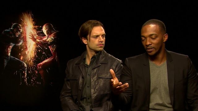 Anthony Mackie and Sebastian Stan on Batman v Superman׃ Dawn of Justice!
