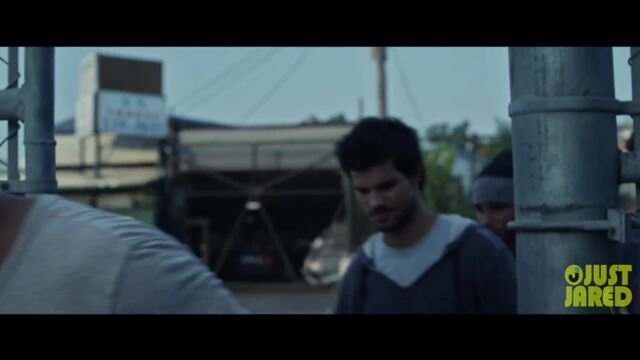 Taylor Lautner & Marie Avgeropoulos - "Tracers" At the Shipyard Clip