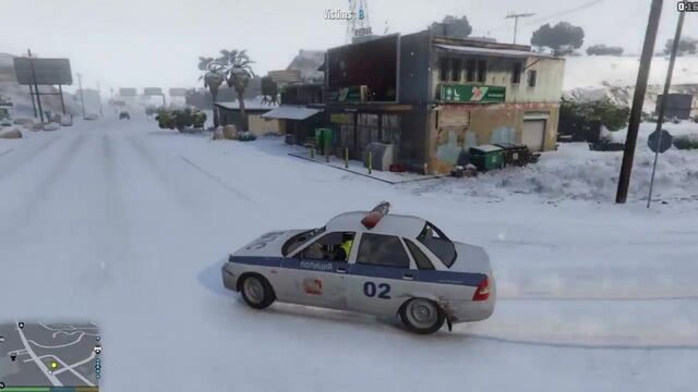 GTA 5 ПАТРУЛЬ ДПС - ЗИМНИЙ ПАТРУЛЬ НА ПРИОРЕ - ГТА 5 МОДЫ