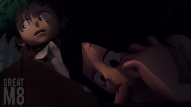 Tsuyu Asui x Midoriya blowjob on date | Boku no hero academia 3d hentai pron [Greatm8]