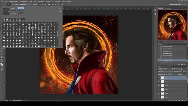 РИСУНОК ДОКТОР СТРЕНДЖ В Photoshop - Drawing Doctor Strange in Photoshop - SPEEDPAINT