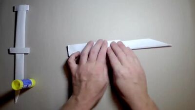 [Оригами и DIY поделки из бумаги А4] DIY - Как сделать КИНЖАЛ с ножнами из бумаги А4 своими руками?