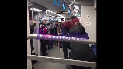 Драка москвичей и приезжих в МЦК [NR]