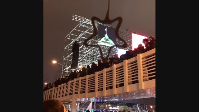 Обрушение моста в Парке Горького. Упал над катком 1.1.2019