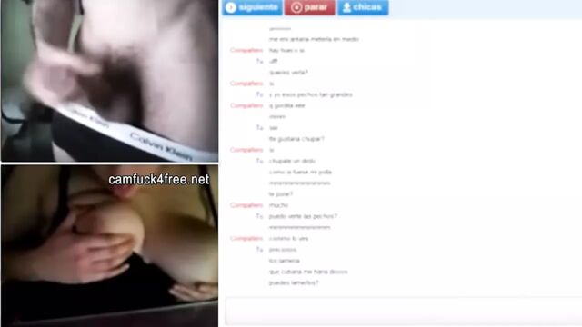 Masturbating together on live webcam chat