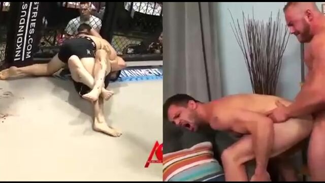 Боец MMA подрабатывает в свободное время (уранийское/гей порно видео, uranian/gay porn video, секс, спортивные, борьба, качки)