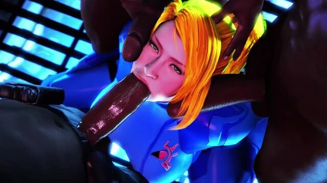 Samus Aran - BBC; group sex; gangbang; oral sex; minet; blowjob; deepthroat; facefuck; licking; 3D sex porno hentai; [Metroid]