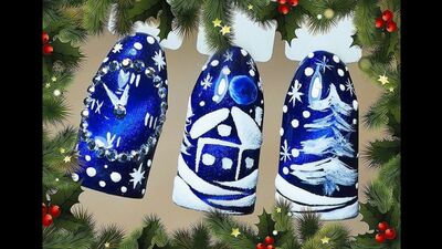 Новогодний дизайн ногтей l новогодний маникюр l New Years Nails