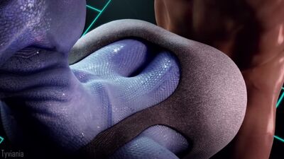 AWF Liara boobs - Mass Effect by tyviania