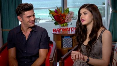 BAYWATCH EXCLUSIVE- Zac Efron and Alexandra Daddario - YouTube