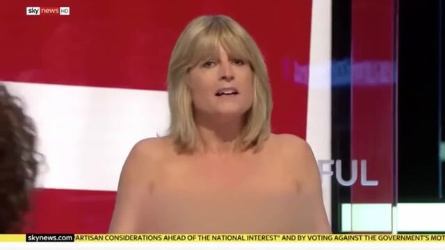 Celebrity Big Brothers Rachel Johnson strips topless live on air in bid for Brexit