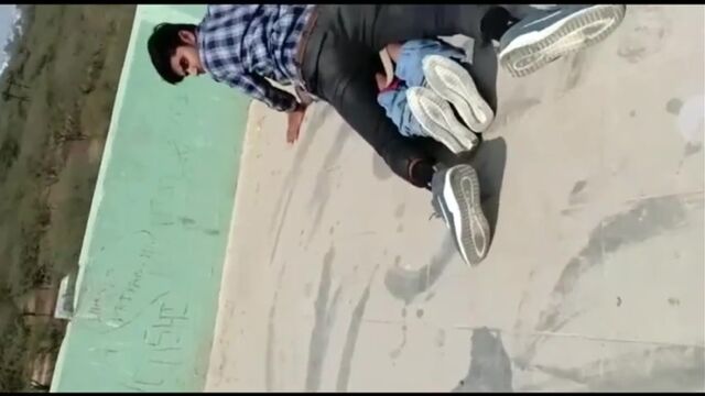 Desi teen Couple caught fucking on terrace