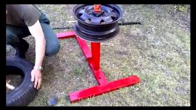 Самодельный ручной шиномонтажный станок | Руки не из жопы!